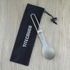 TITECOUGO Titanium Folding Spoon Camping Titanium Reusable Multitool Lightweight Camp