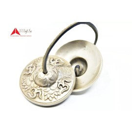 SNS Craft Tibetan Hand Tuned to Key of Om 2.6 Inch Handmade Tingsha (Chimes) Special Bell