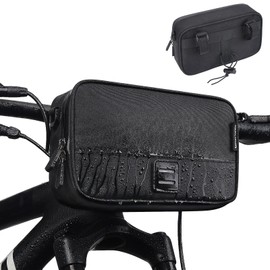GXCROR Handlebar Bag Bicycle, 2.4 L Bicycle Bag Handlebar for Road Bike, Mountain Bike, E-Bike, Cycling, Travel