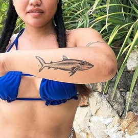 Great White Shark - Shark Tattoo/Great White Shark Temporary Tattoo