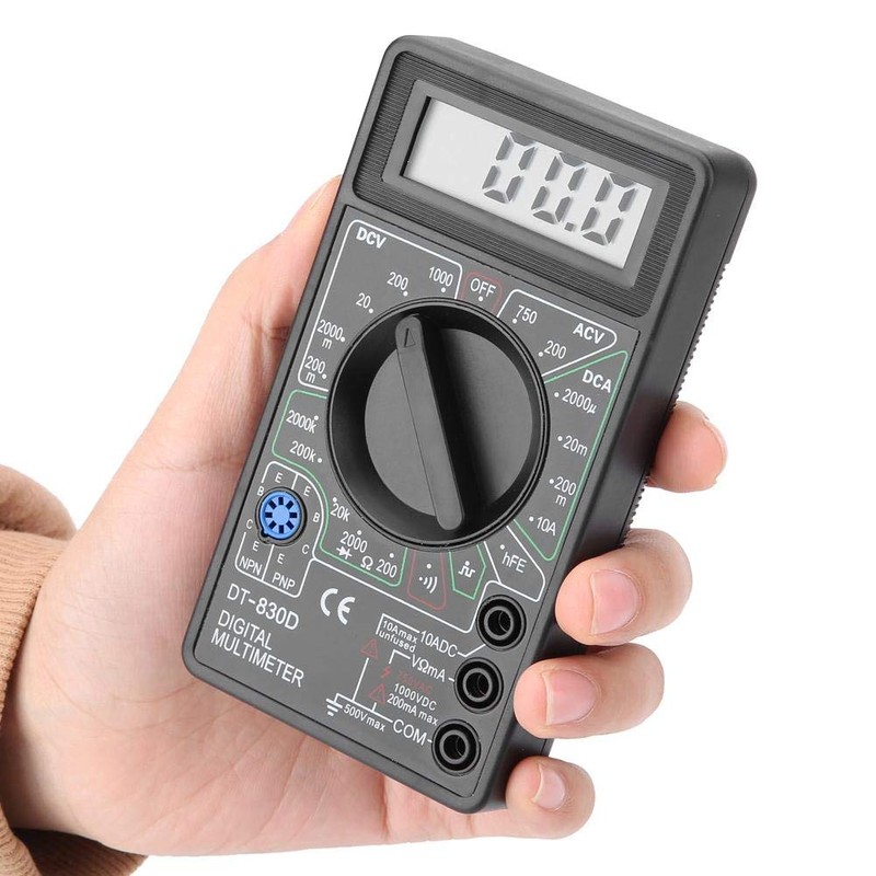 DT830D Mini Digital LCD Display Multimeter, Summer Voltmeter, Ammeter, Ohmmeter,