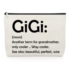 Gigi Gifts for Women Makeup Bag for Grandma Cosmetic Bags Appreciation Gifts for New Grandma from Granddaughter Mother's Day Birthday Present for Gigi from Grandchildren Travel Cosmetic Pouch