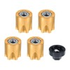 sourcing map Aluminum RC Wheel Nut M4 Wheel Nut Center