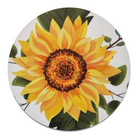 Novel Merk Sunflower Refrigerator Magnet – Vinyl 3” Round Flat Magnet for Fridge, Lockers, Home Kitchen and Farmhouse Decor – Self Adhesive to Metal Surfaces (1 Pack)
