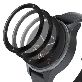 Cmiuubrer 3 Pack for Garmin Vivoactive 4S 40MM Screen Protector (no glass), Self-Healing, 3D Full Screen Coverage Soft Film, Anti Scratch HD Clear Screen Protector for Garmin Vivoactive 4S 40MM, Black