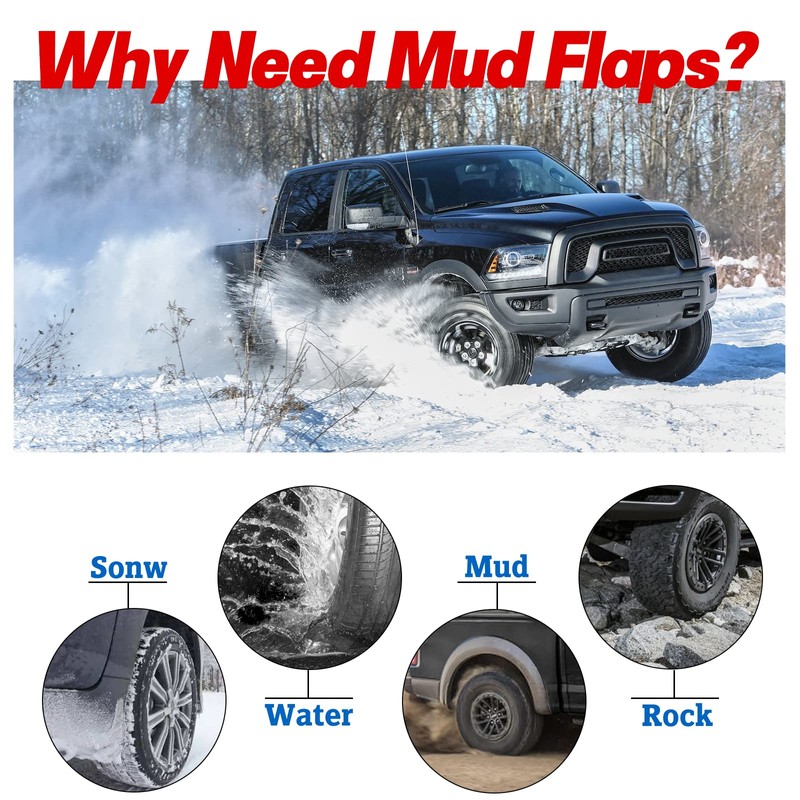 BDFHYK Mud Flaps Splash Guards 4PCS Front & Rear Side
