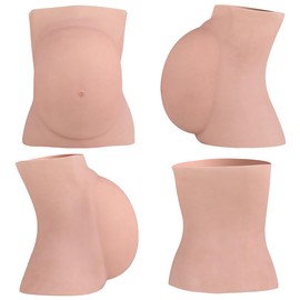 EQAIWUJIE Silicone Fake Pregnancy Belly Fake Pregnant belly silicone Artificial Belly Party Costume (Ivory, 6Month/3.9lbs)