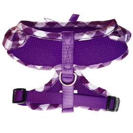 SuperBuddy Upgraded Soft Mesh Dog Harness, Super Breathable Lightweight Pet Harnesses for Puppy Dogs Outdoor Walking, Purple -XSmall