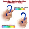 sprookber 5" Heavy Duty Aluminum Carabiners, Large D-Ring Clips, Spring