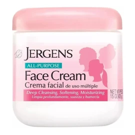 JERGENS | Crema Facial Multiuso 3 en 1 | Limpia, Quita el Maquillaje, Suaviza e Hidrata | 150z