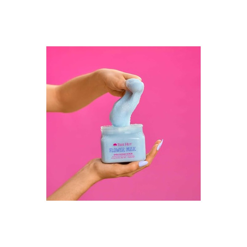 TREE HUT, Flower Milk Shea Sugar Scrub, Exfoliante Corporal de