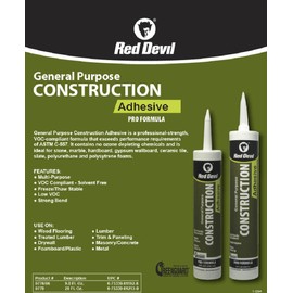 Red Devil 077606 General Purpose Construction Adhesive, 9 oz, 6-Pack, White