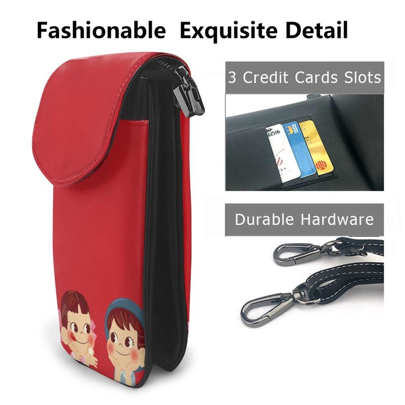 Candy Milk Girl Anime Popular, Poko-chan, Smartphone Pouch, Genuine Leather,