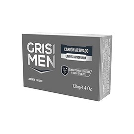 Grisi Men Jabon 2n1 Carbón Activado 125g, color, 125 gram, pack of/paquete de