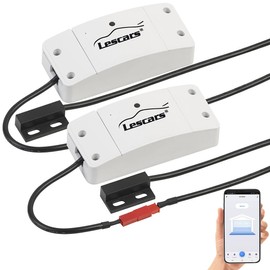 Lescars WLAN garage door opener: set of 2 WLAN garage door control with app, timer and countdown function (WLAN garage door opener, garage opener, radio remote control)