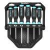 DURATECH 6-Piece Screwdriver Set with 180° Rotating Storage Rack S2