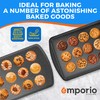 Emporio Kitchen Stackable Baking Pan Set - Deluxe Nonstick Gray