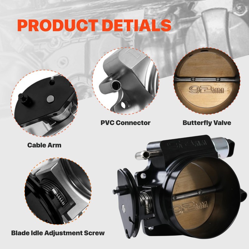 Talynx 92mm Throttle Body Assembly with TPS IAC for GM