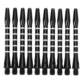 Dart Shafts, 10 Pcs 53 Mm Aluminum Dart Stems for Steel Tip Soft Tip, Dart Accessories and Dart Flights Replacement Kit for Sports Outdoor Indoor Dart Flight Activities (Black)