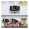 Metal 2 Compartment Pill Organizer Travel Friendly Portable Compact Pill