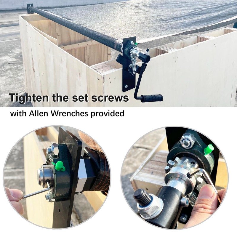 Hand Crank Tarp Roller Kit for Dump Truck Trash Hauler