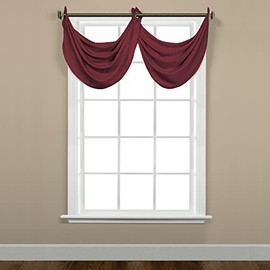 SKL Home Sutton Window Valance,18x38, Bordeaux