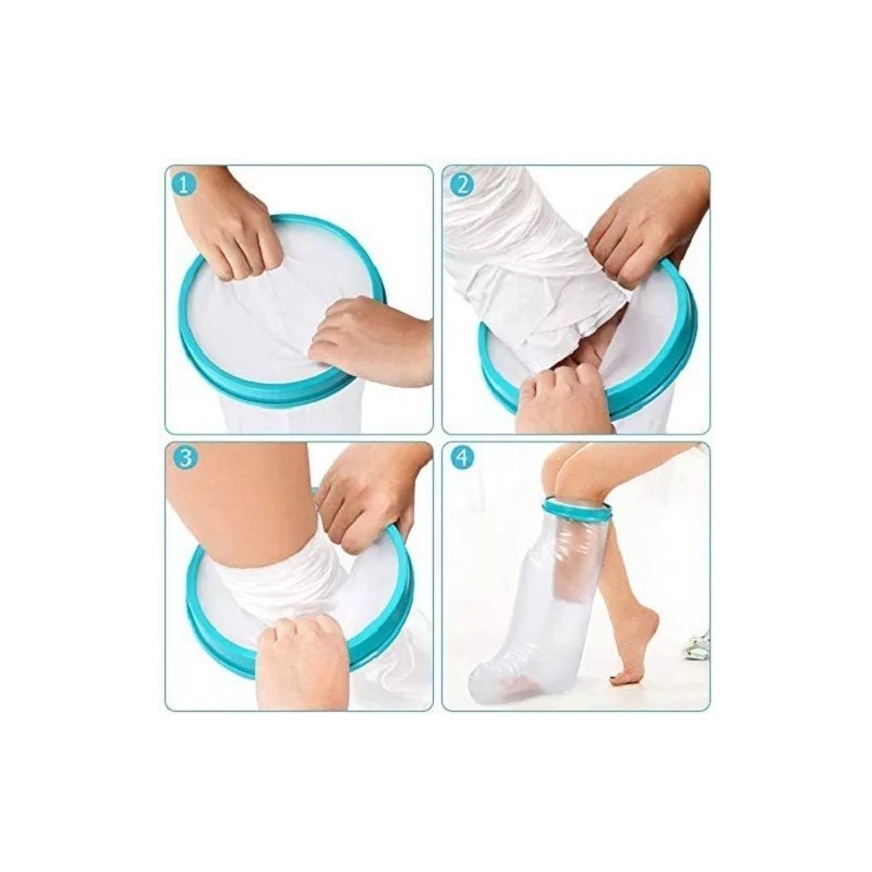 SuperConfort Protector De Yeso Adulto Ducha Para Pierna Corta Y