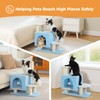UYMI Cute Dog Stairs & Cat Scratching Post with Condo,