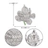 EVER FAITH Women's Austrian Crystal Orchid Flower Petal Brooch Iridescent