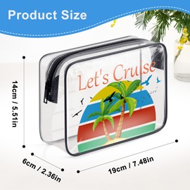 Cruise Gift Clear Makeup Bag Cruise Lover Gift Beach Travel Toiletry Bag Travel Trip Gift for Girls Women Zipper Cosmetic Bag Pouch Birthday Christmas Vacation Graduation Gift for Sister Bestie Friend