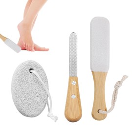 3PCS Pumice Stone for Feet White Pumice Stone Double Sided Foot Pumice Feet Hard Skin Remover Foot Files Scrubber Foot Grater Applicable to Foot Cracked Heels Dead Skin