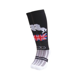 WackySox GB Horse Black Equestrian Riding Socks