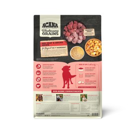 ACANA Wholesome Grains Dry Dog Food, Red Meat and Grains, Gluten Free, Beef, Pork, and Lamb Recipe, 4lb