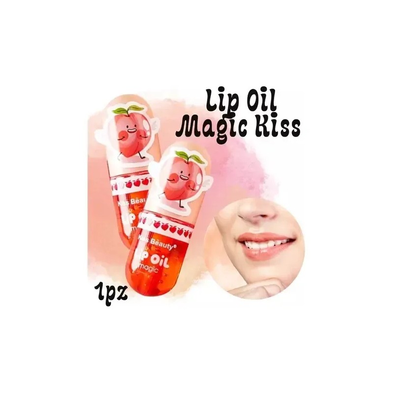 Lip Oil Magic Kiss Beauty Gloss Labial Brillo Aroma 1pz