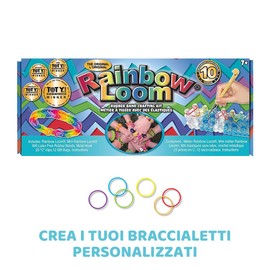 BANDAI - Rainbow Loom Original - Hobby creativo - Realizzazione di braccialetti - Telaio con 600 elastici - Licenza ufficiale brevettata - Giocattolo per bambini dai 8 anni in su - CD00001
