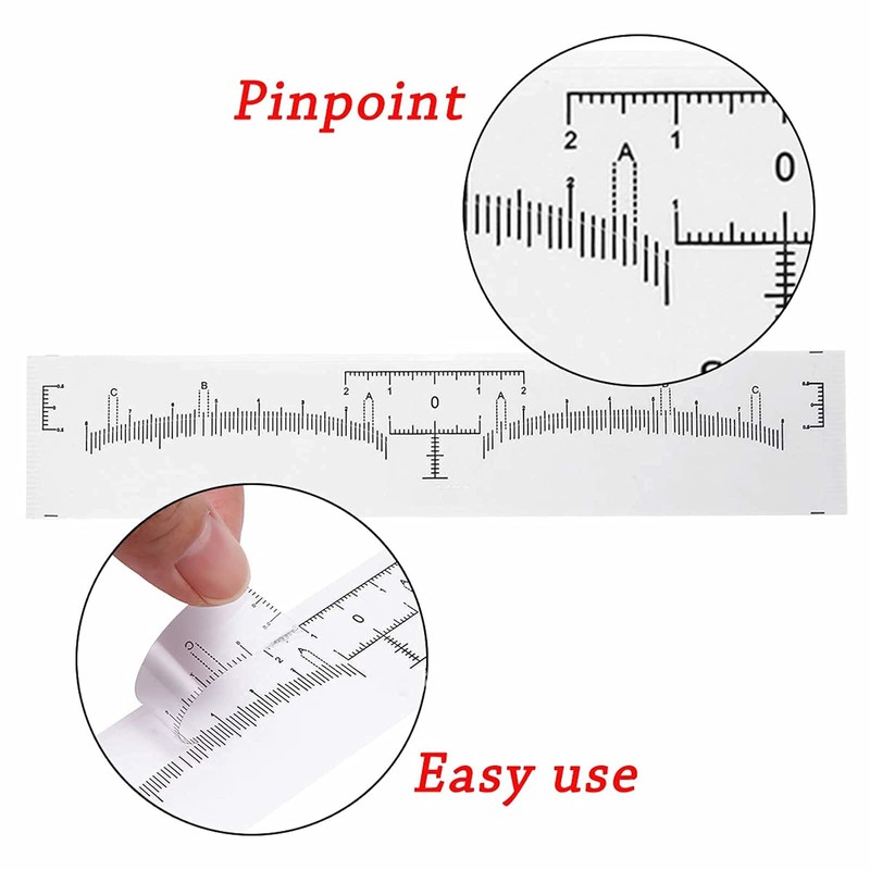 Skymore Eyebrow Ruler, 100Pcs Eyebrow Stencil Microblading Ruler, Disposable Eyebrow