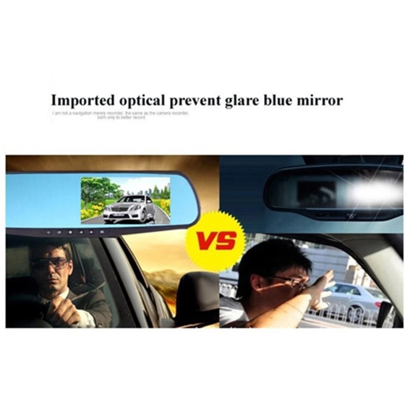 BEANGEL Car Dvr Rear View Mirror Video Recroder 4.3" Inch