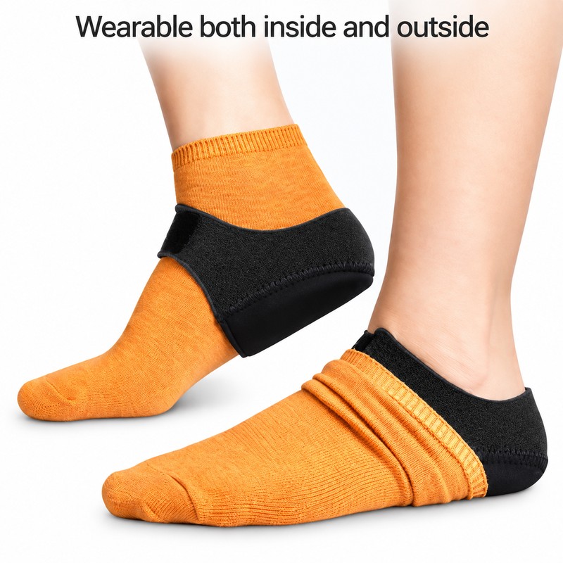 1 Pair Silicone Heel Pads for Shoes – Adjustable Strap