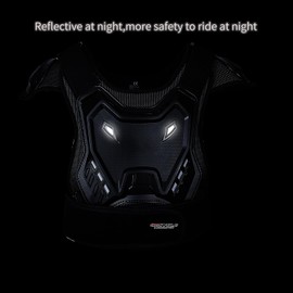 Kinder-Motorrad-Rüstungsanzug, Dirtbike-Ausrüstung mit Ellenbogenschutz, Knie-, Schienbeinschutz, Brust-, Wirbelsäulenschutz, Motocross-Ausrüstung, Rennen für Outdoor-Sportarten (schwarz)