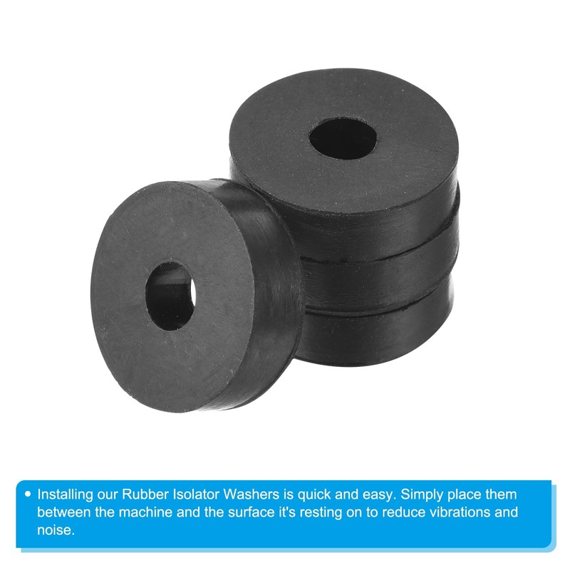 PATIKIL 4pcs 10mm Inner Diameter 30mm Outer Diameter Anti-Vibration Rubber