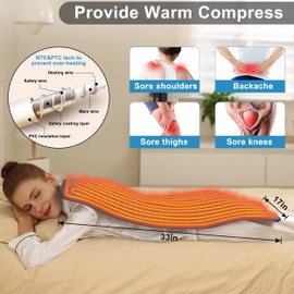 Heating Pad Electric Heat Pad, Hot Heated Pad,Moist Heat Heating Pad Moist and Dry Heat,Multiple Temp and Timer Settings