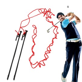 Golf Aiming Stick - Swing Corrector Training Aid - Puller Accessories Equipment Indicator Cable for Improve Accuracy Training Swing Practice Golfers Outdoors