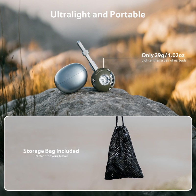 Naturehike Air Pump for Inflatables, 1.02oz Ultralight Portable Mini Air