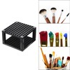 PATIKIL 4pcs Black Plastic Paint Brush Storage Organizer, 96 Holes,