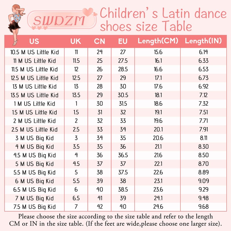 SWDZM Scarpe da Ballo Latino Americano Bambina Standard Salsa Ballroom
