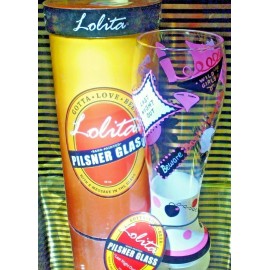 Lolita | LAST NIGHT OUT PILSNER GLASS NEW 22 Oz RARE Bridal Beer Hand Painted