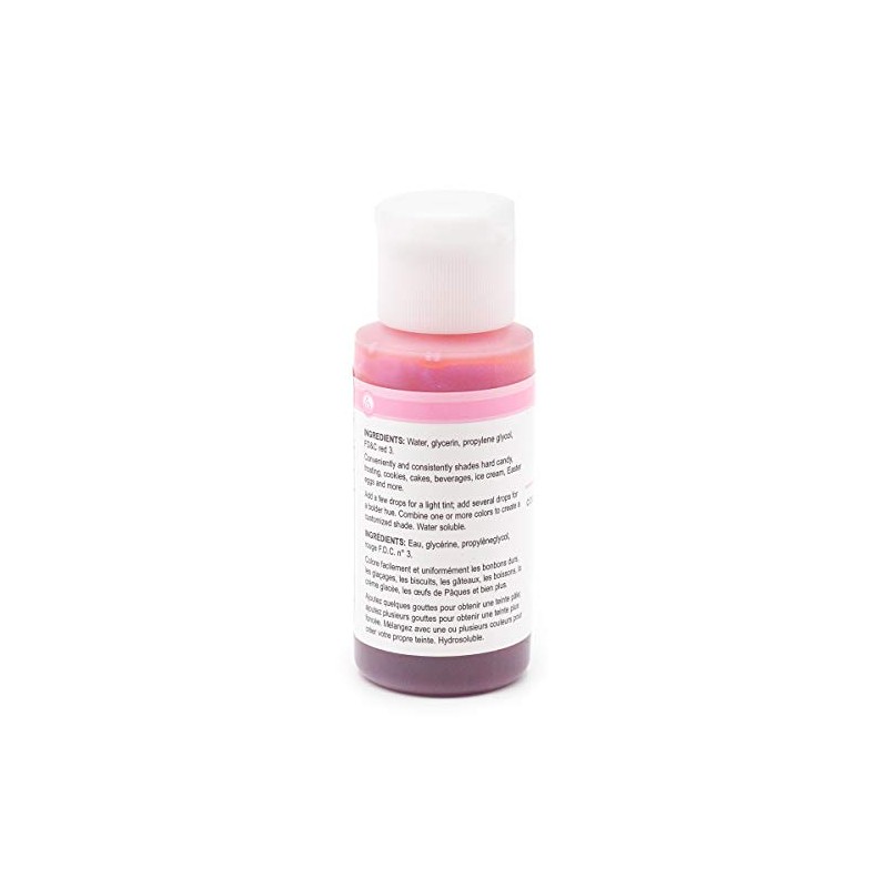 LorAnn Pink Liquid Food Color, 1 ounce bottle