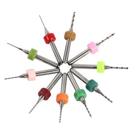 PCB Drill Bit, 10 Pieces Carbide Drill Bits 0.6-1.5 mm Tungsten Steel Micro Twist Drill Bit for Circuit Boards, Stone, Dremel Jewellery, CNC Engraving, PCB Drill