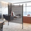 Metal Privacy Screen Freestanding Fence Panels with Stand Portable Divider