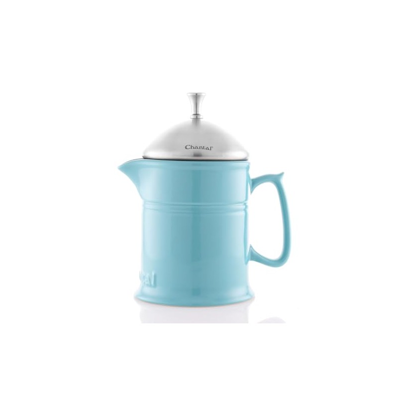 Chantal Stoneware French Press with Stainless Steel Plunger and Lid